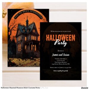 Halloween Haunted Mansion Adult Costume Party Invitation