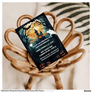 Halloween Housewarming Haunted House New Home Invitation