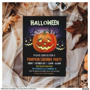 Halloween Pumpkin Carving Party Invitation
