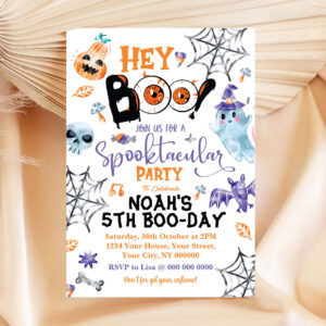 Halloween Spooktacular Boo Birthday Invitation
