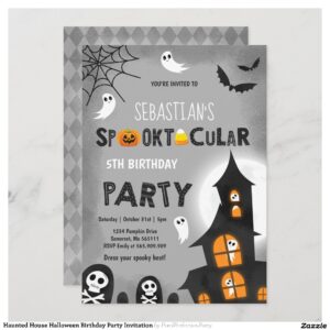 Haunted House Halloween Birthday Party Invitation