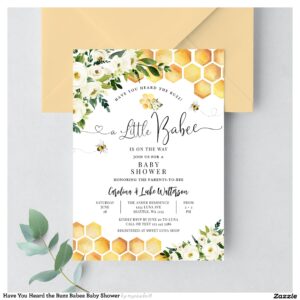 Have You Heard the Buzz Babee Baby Shower Invitation