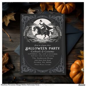 Headless Horseman Sleepy Hollow Halloween Party Invitation