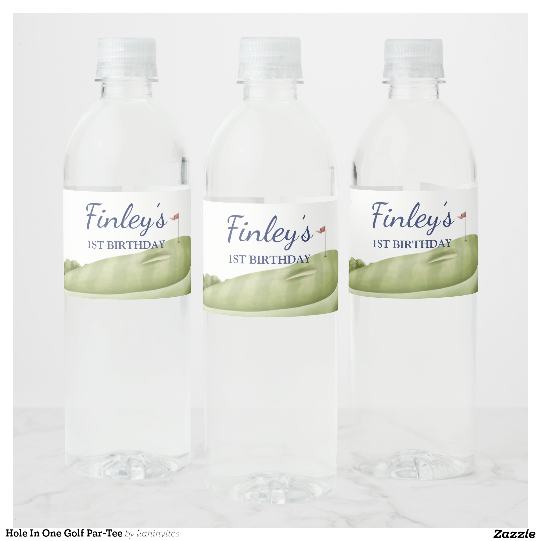 Hole In One Golf Par-Tee Water Bottle Label