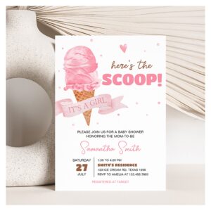 Ice Cream Baby Shower Invitation