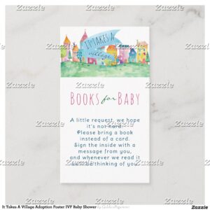 It Takes A Village Adoption Foster IVF Baby Shower Enclosure Card