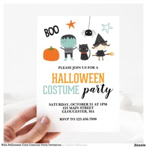 Kids Halloween Cute Costume Party Invitation