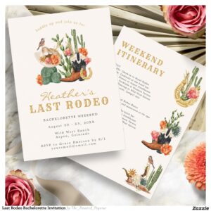 Last Rodeo Bachelorette Invitation