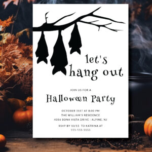 Let's Hang Out Halloween Party Invitation