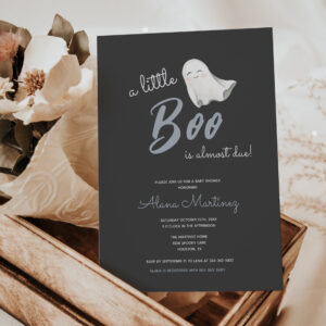 Little Boo Halloween Baby Shower Invitation