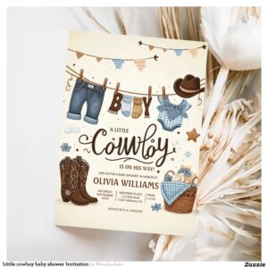 Little cowboy baby shower Invitation