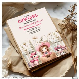 Little Cowgirl on the Way Baby Shower Invitation