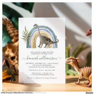 Little Dinosaur Baby Shower Invitation