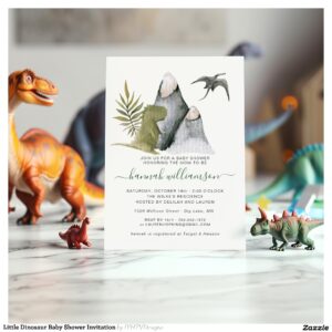 Little Dinosaur Baby Shower Invitation