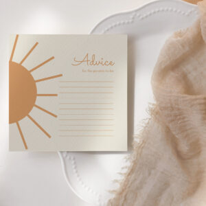 Little Ray of Sunshine Boho Advice Note Card
