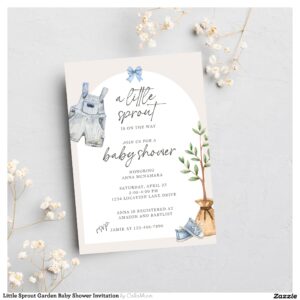 Little Sprout Garden Baby Shower Invitation