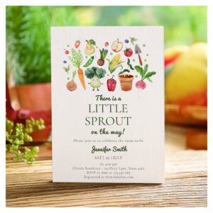 Little Sprout Locally Grown Farmers Baby Shower Invitation