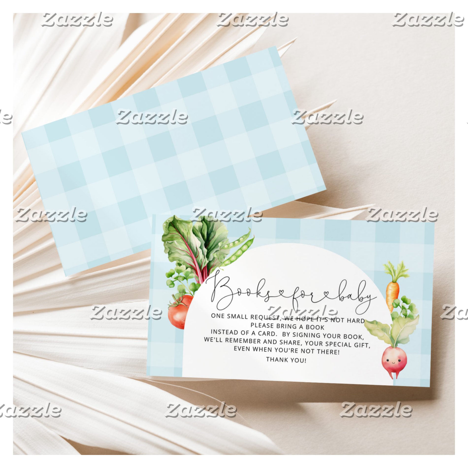 Locally grown baby farmers books for baby ticket enclosure card