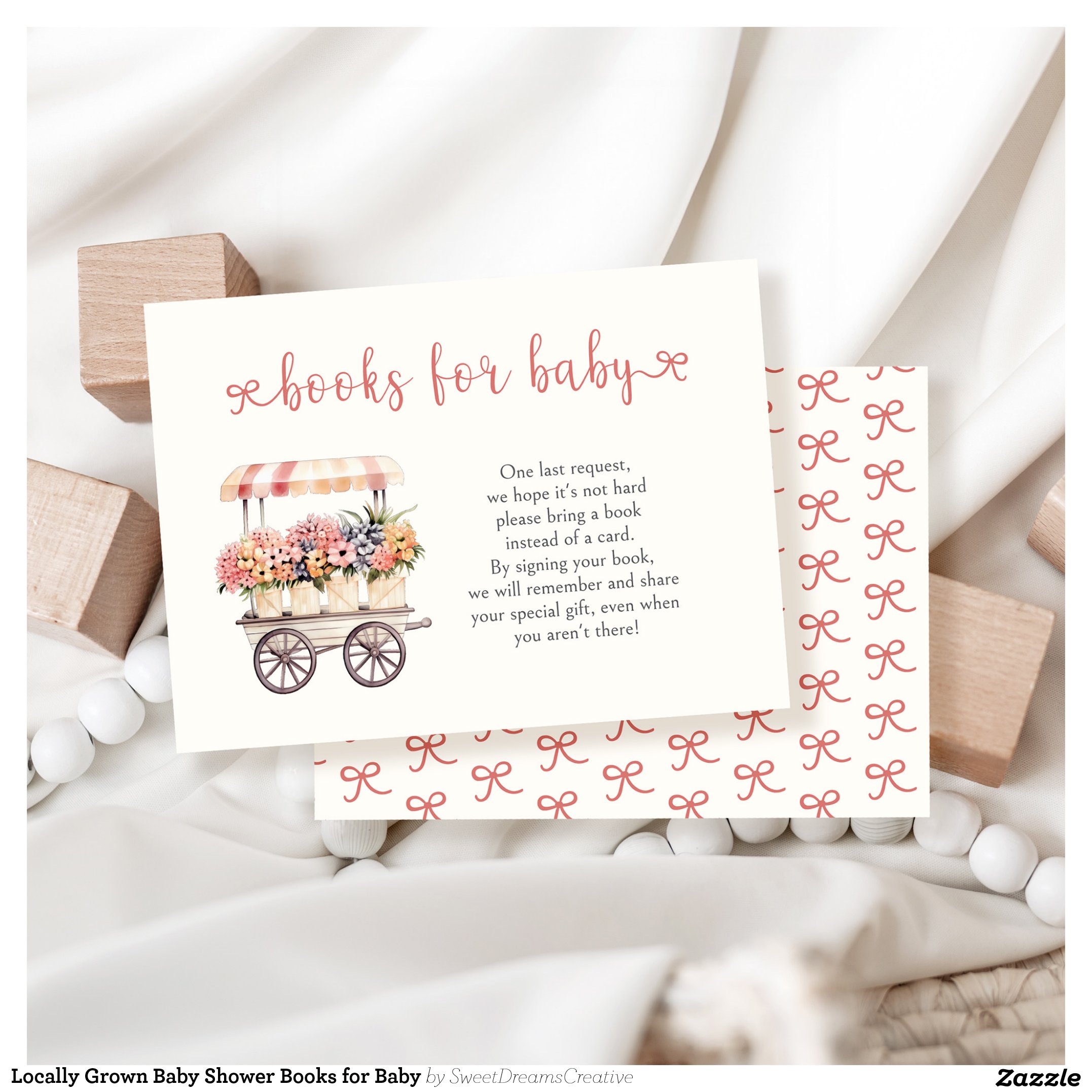 Locally Grown Baby Shower Books for Baby Enclosure Card