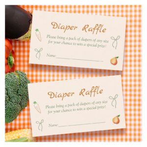 Locally Grown Baby Shower Diaper Raffle Enclosure Card