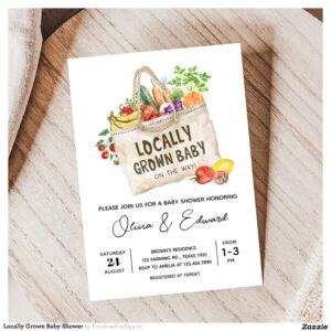 Locally Grown Baby Shower Invitation
