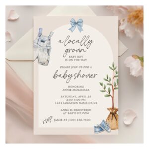 Locally Grown Baby Shower Invitation