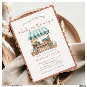Locally Grown Baby Shower Invitation