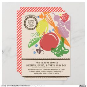 Locally Grown Baby Shower Invitation
