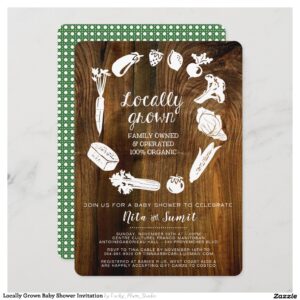 Locally Grown Baby Shower Invitation