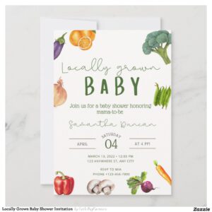 Locally Grown Baby Shower Invitation