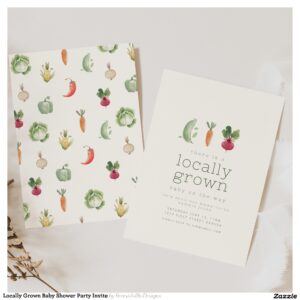 Locally Grown Baby Shower Party Invite