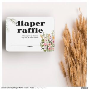 Locally Grown Diaper Raffle Insert Floral