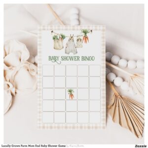 Locally Grown Farm Mom Dad Baby Shower Game