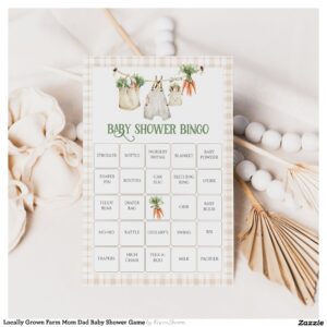 Locally Grown Farm Mom Dad Baby Shower Game