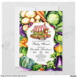 Magical Farmer's Market Baby Shower Invitation