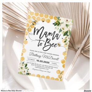 Mama to Bee Baby Shower Invitation