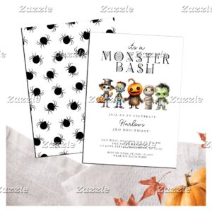 Monster Bash Frankenstein Halloween Party Invitation