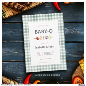 Neutral Babyque Baby Shower Invitation