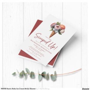 PAPER Rustic Boho Ice Cream Bridal Shower