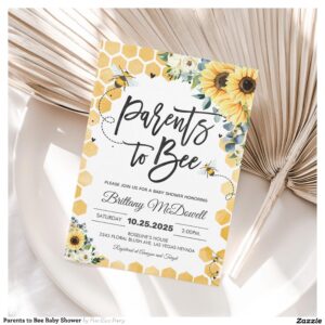 Parents to Bee Baby Shower Invitation