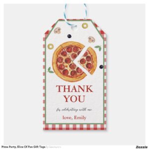 Pizza Party, Slice Of Fun Gift Tags
