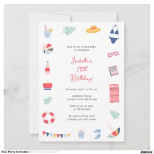 Pool Party Invitation