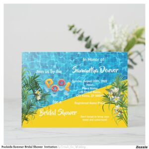 Poolside Summer Bridal Shower Invitation