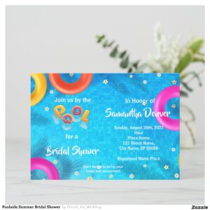 Poolside Summer Bridal Shower Invitation