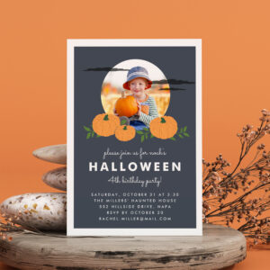 Pumpkin Patch Halloween Birthday Party Invitation