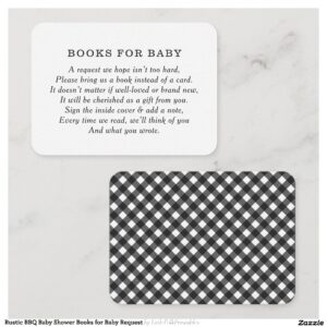 Rustic BBQ Baby Shower Books for Baby Request Enclosure Card