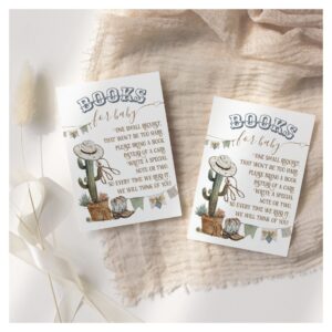 Rustic Boho Country Boy Shower books for baby Enclosure Card