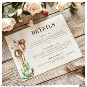 Rustic Western Ranch Wedding Details Enclosure Car