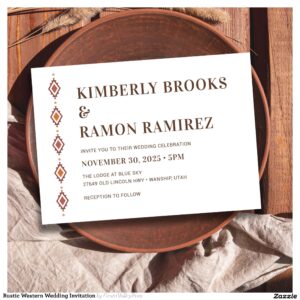 Rustic Western Wedding Invitation