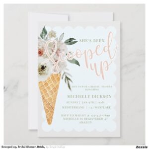 Scooped up, Bridal Shower, Bride, Invitation